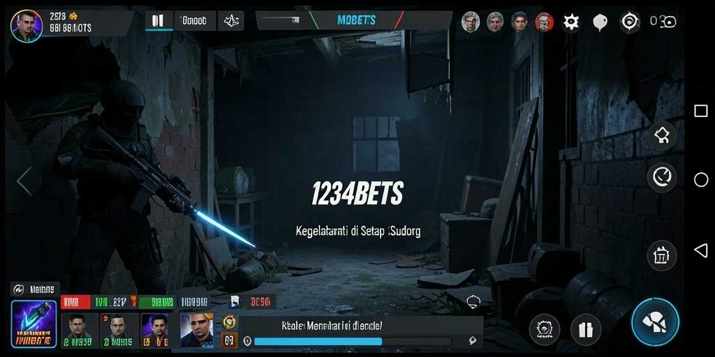 Gameplay menegangkan di tengah kegelapan dalam 1234BETS.