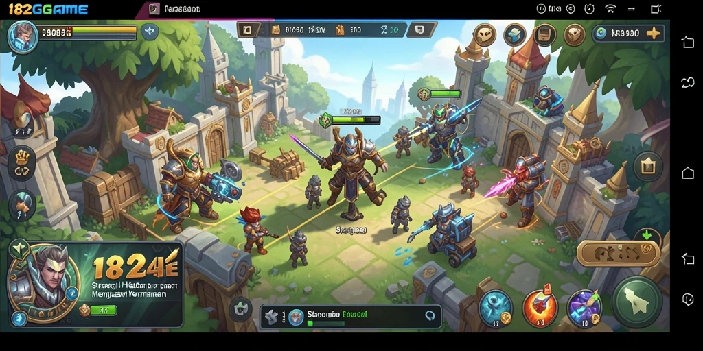 Screenshot 182GAME menampilkan aksi gameplay strategi yang intens.