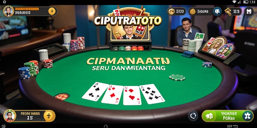 Tampilan gameplay Poker di CIPUTRATOTO yang memikat.