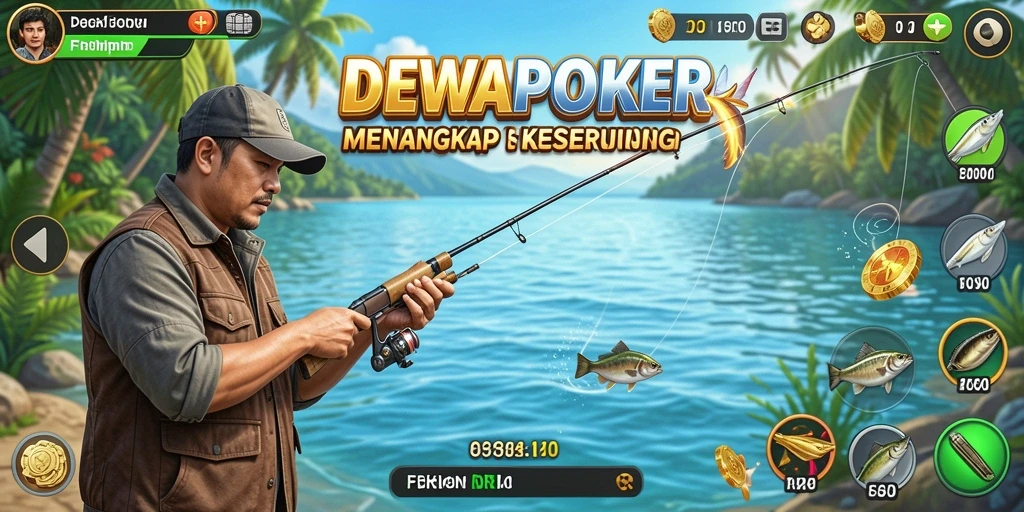 Gameplay menarik DEWAPOKER dengan berbagai jenis ikan yang menunggu untuk ditangkap.