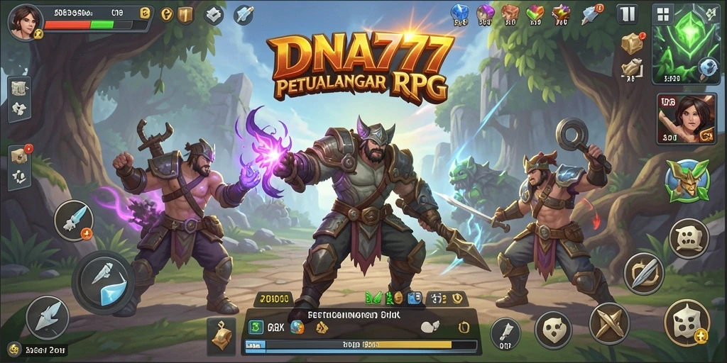 Tangkapan layar gameplay yang mendebarkan dari DNA777.