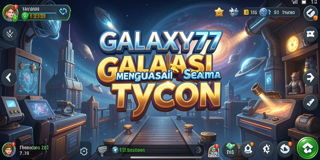 Screenshot dari gameplay Tycoon yang mendebarkan di GALAXY77.