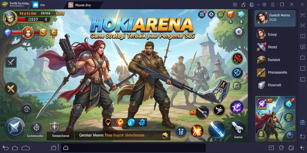 Gameplay HOKIARENA yang penuh aksi dan strategi.