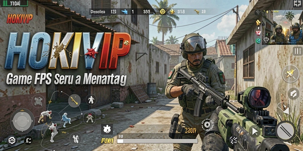 Gameplay seru HOKIVIP dengan aksi FPS yang mendebarkan.