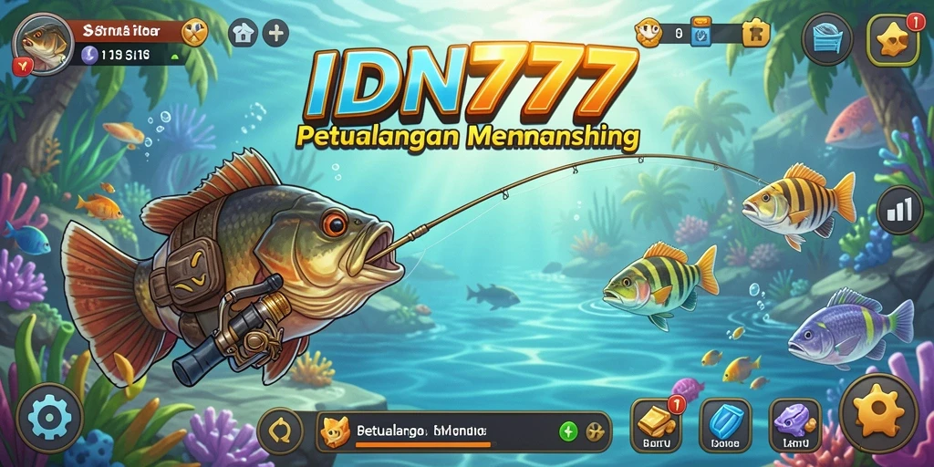Gameplay IDN777 yang menampilkan momen memancing yang mendebarkan.