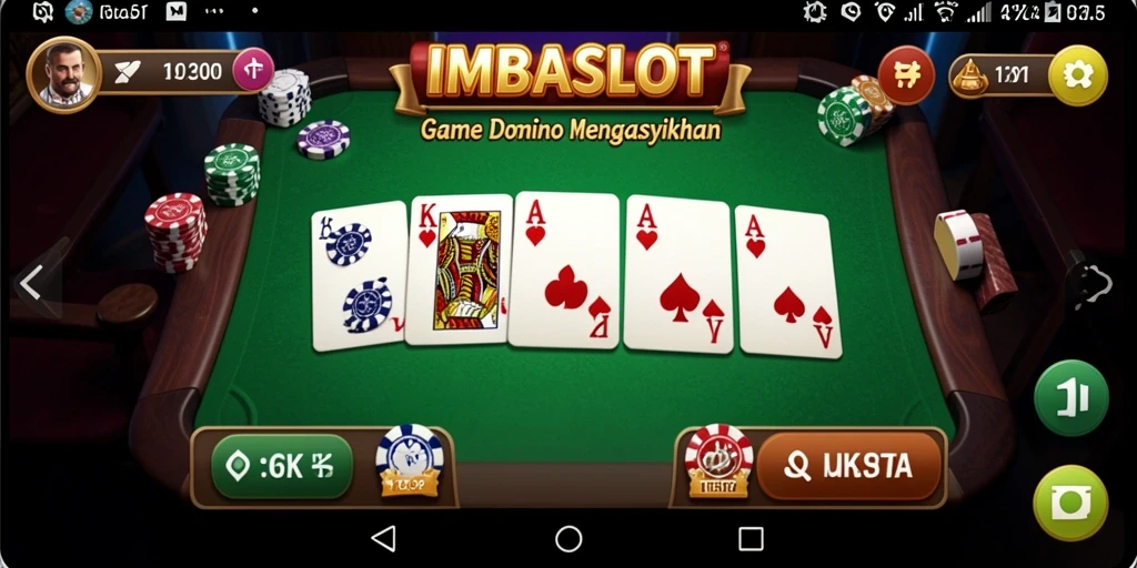 Tampilan seru gameplay Domino di IMBASLOT.