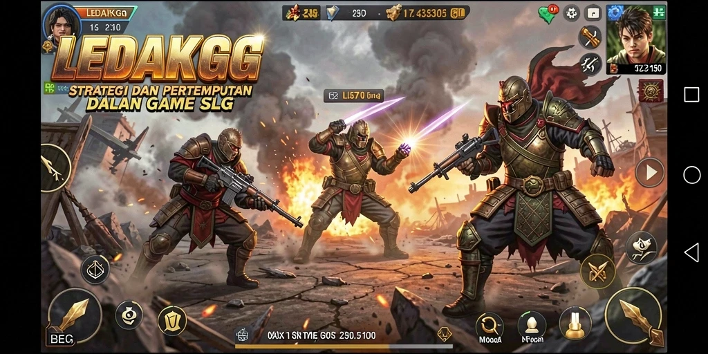 Tangkapan layar gameplay <strong>LEDAKGG</strong> yang menampilkan aksi pertempuran dan strategi.