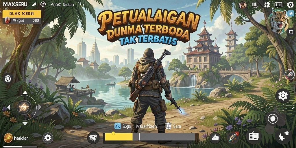 Tangkapan layar gameplay Open World MAXSERU dengan suasana yang mendalam.