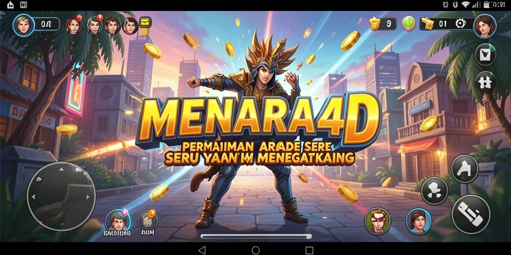 Screenshot MENARA4D menampilkan aksi gameplay Arcade yang menegangkan.