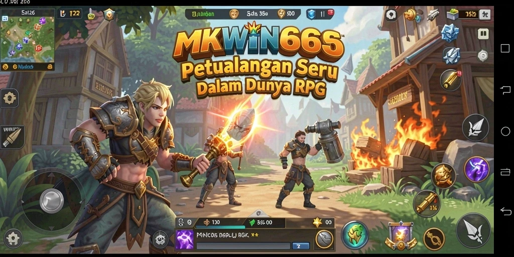 Screenshot utama MKWIN666 menampilkan aksi gameplay RPG yang mendebarkan.