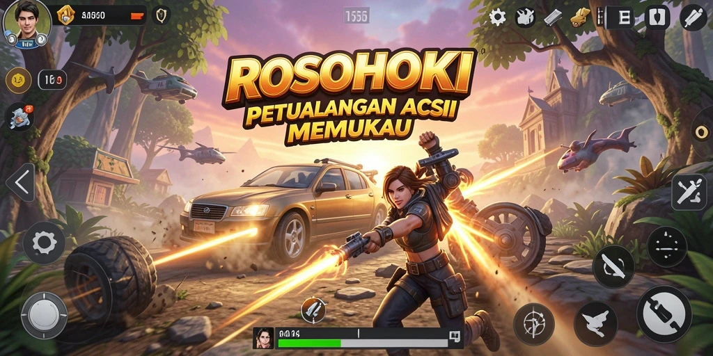 Tampilan gameplay mendebarkan dari ROSOHOKI saat bertarung melawan musuh.