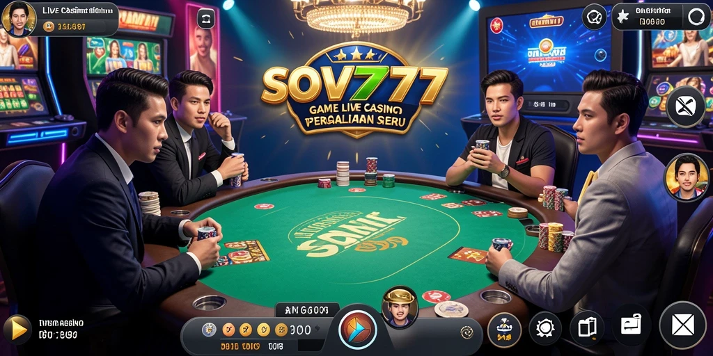 Tampilan gameplay mengesankan dari SOV777 dalam pengalaman Live Casino.