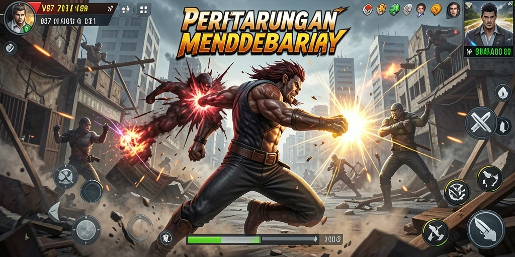 Tampilan menarik dari gameplay menegangkan di V87.