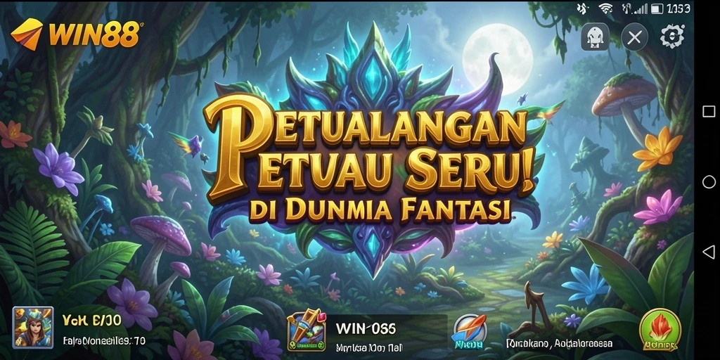 Screenshot gameplay WIN88, menjelajahi dunia petualangan yang penuh warna.