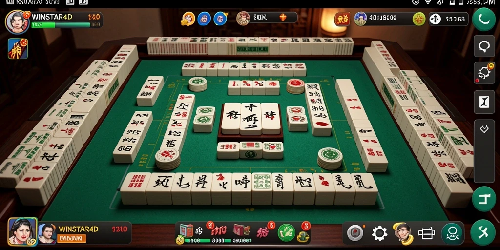 Tangkapan layar gameplay WINSTAR4D yang menampilkan keseruan permainan Mahjong.